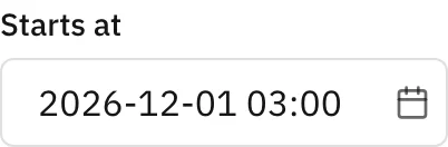 datetime field
